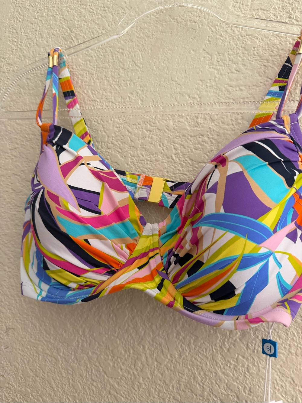 Bleu Rod Beattie Living Color Over The Shoulder Molded Cups Bikini Top - Picture 4 of 6